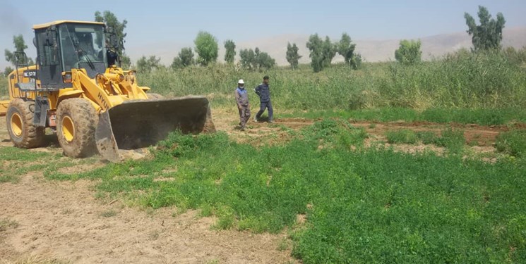 خط پایان آبیاری مزارع جنوب شیراز بافاضلاب
