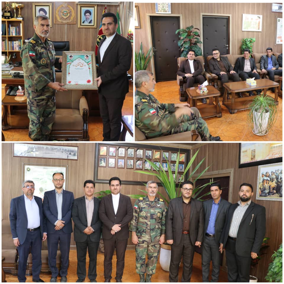 دیدار شهردار منطقه دو و همکاران با فرمانده ارشد آجا در استان فارس همزمان با گرامیداشت روز ارتش 