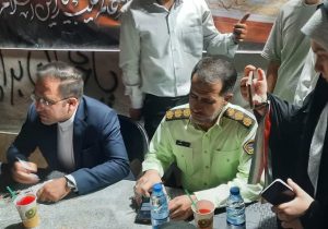 برگزاری ایستگاه فرهنگی و اجتماعی پلیس فارس در موکب «ایران جان» محله کوشک میدان شیراز