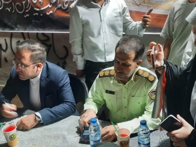 برگزاری ایستگاه فرهنگی و اجتماعی پلیس فارس در موکب «ایران جان» محله کوشک میدان شیراز